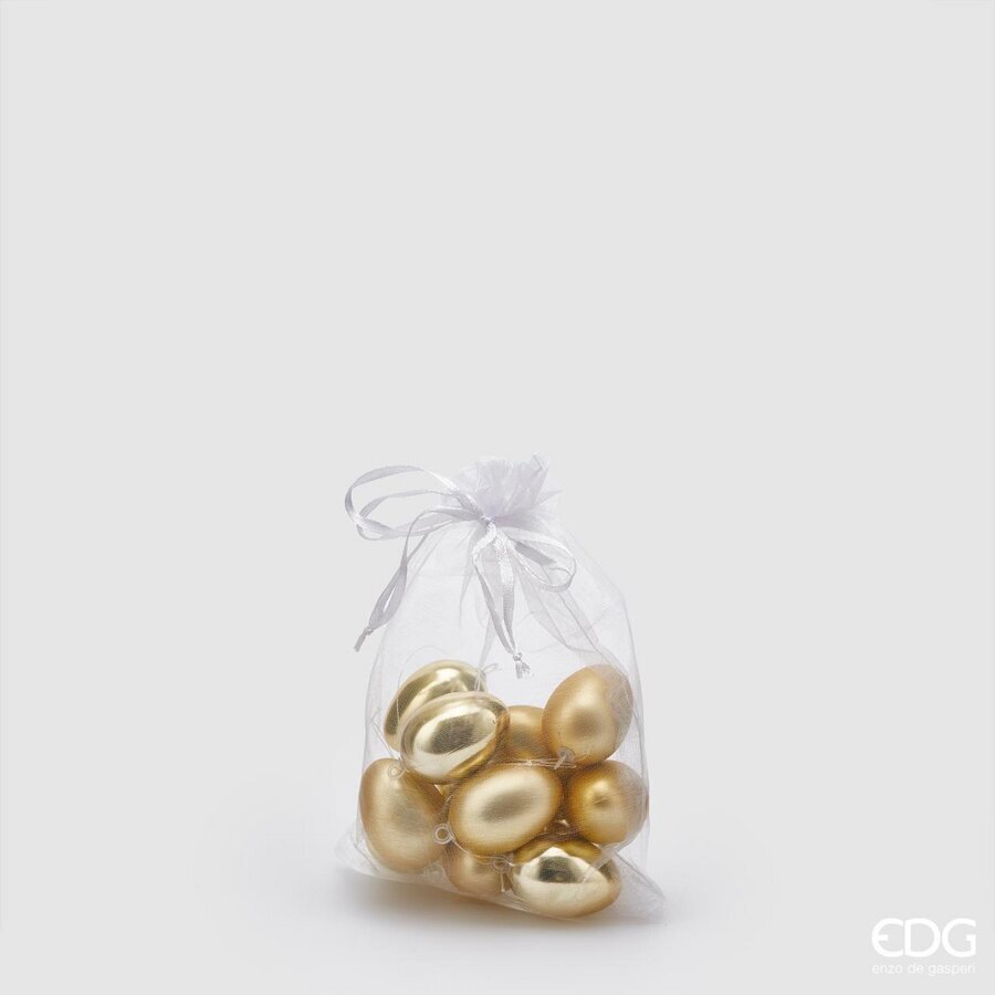 edg enzo de gasperi edg enzo de gasperi decorazione uovo chioccia opaco lucido cf 12 pz h 4 cm giallo ean 8059824244789