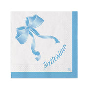 Big Party Tauftücher Papier 25 x 25 cm, 20 Stück, Himmelblau