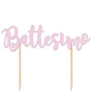 Big Party Cake Topper Kursiv Taufe 20 Cm Rosa