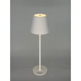 L'Arcolaio LED-Lampe Touch Wiederaufladbar H 38 cm 10 x 10 cm IP54 Round Pro Weiß