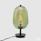 edg enzo de gasperi edg enzo de gasperi lampada da tavolo bombato h 43 cm d 22 cm green ean 8059824331045