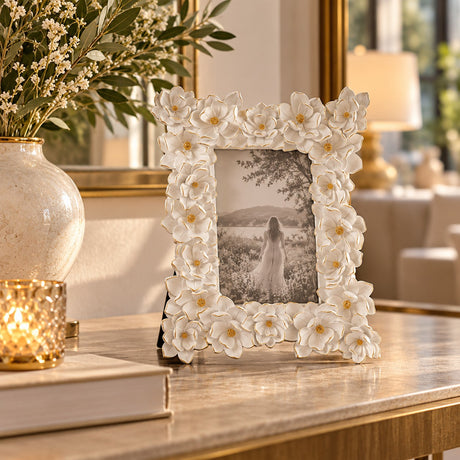 EDG Enzo De Gasperi Fotorahmen Elleboro Rechteckig Weiß 19xH25 cm – Weihnachtsgeschenkidee