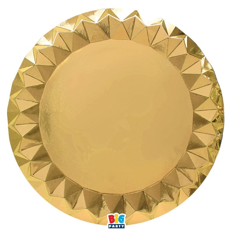 Big Party 6 Untersetzer Diamant cm.32 Gold Metall
