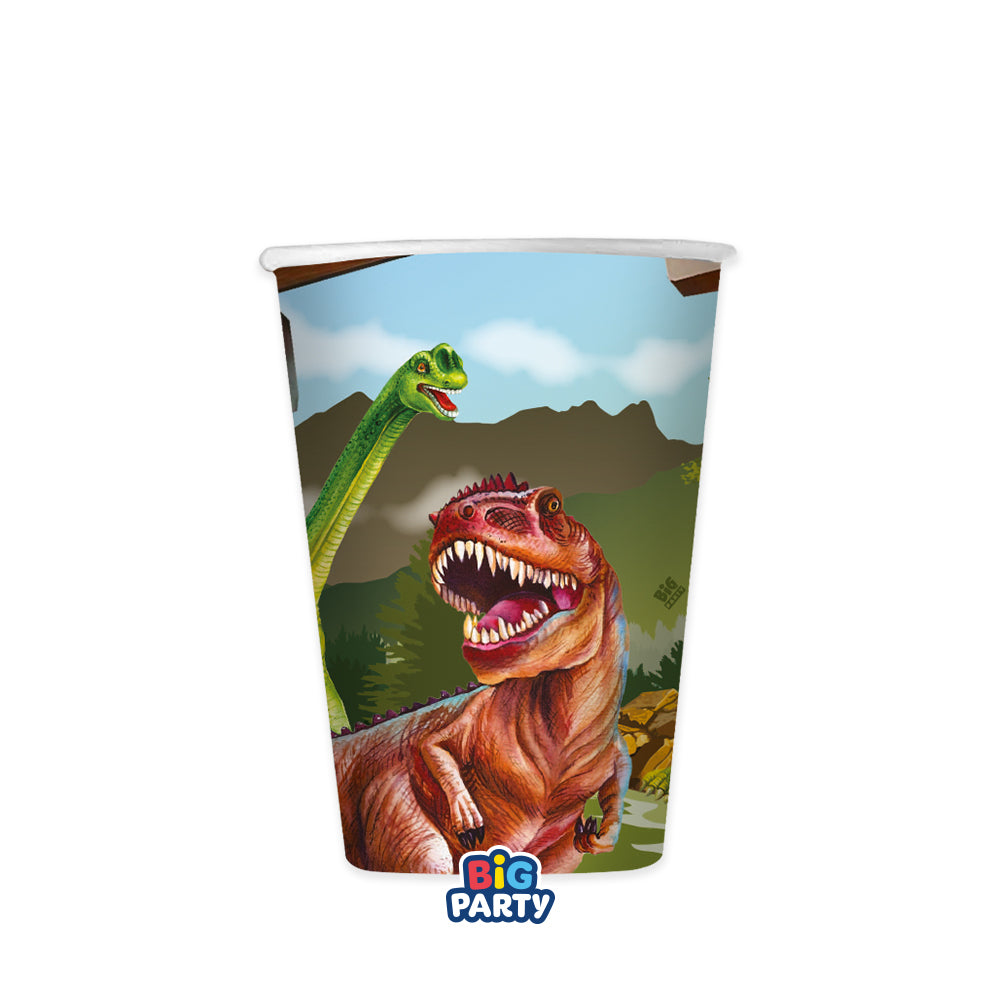 big party big party bicchieri carta 250 cc dinosaurs cf 6 pz ean 8020834765472