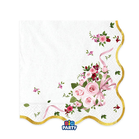 big party big party tovaglioli carta pink blossom 33 x 33 cm cf 16 pz ean 8020834766400