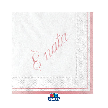 big party big party tovaglioli carta e nata 25 x 25 cm cf 16 pz rosa ean 8020834767537