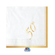 big party big party tovaglioli carta 50 anniversario 25 x 25 cm cf 16 pz bianco oro ean 8020834767636