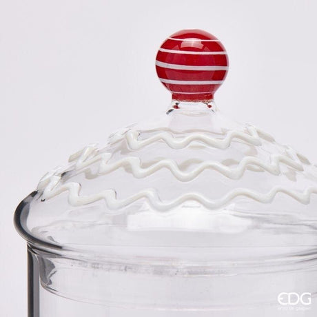 EDG Enzo De Gasperi Behälter Zylinder mit roter Schleife H22 Ø10 cm – Weihnachtsdeko