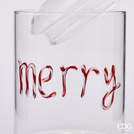 EDG Enzo De Gasperi Behälter Zylinder Merry Christmas Rot H16,5 Ø10 cm – Weihnachtsdeko