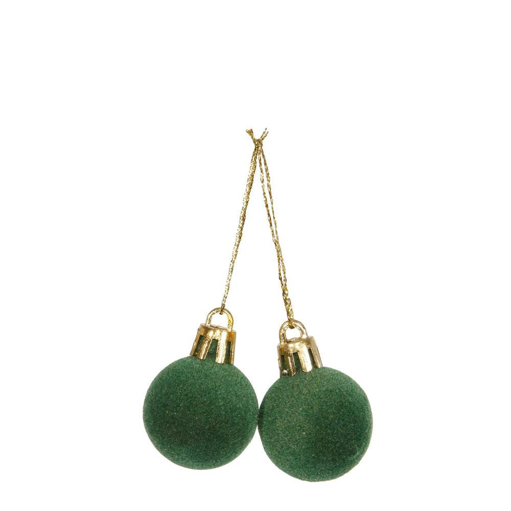 Piovaccari 8er-Set Holzkugeln Dunkelgrün Ø3 cm – Weihnachtliche Dekokugeln für Weihnachtsbaum, Girlanden, Tischdeko und Basteln