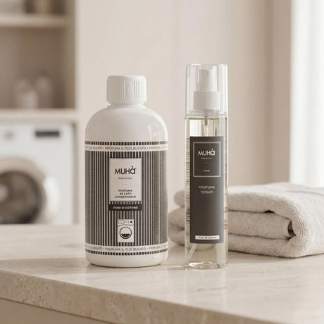 Muhà Geschenkset Wäscheduft Baumwollblüten 200 ml + Spray 125 ml – Weihnachtsgeschenkidee