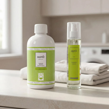 Muhà Set Raumduft Wäsche Fitness Power 200 ml + Spray 125 ml – Geschenkidee