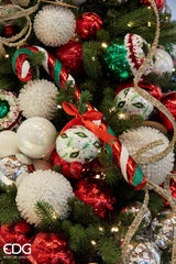 EDG Enzo De Gasperi Decoro Natale Candycane da Appendere H 39 Cm Green Red