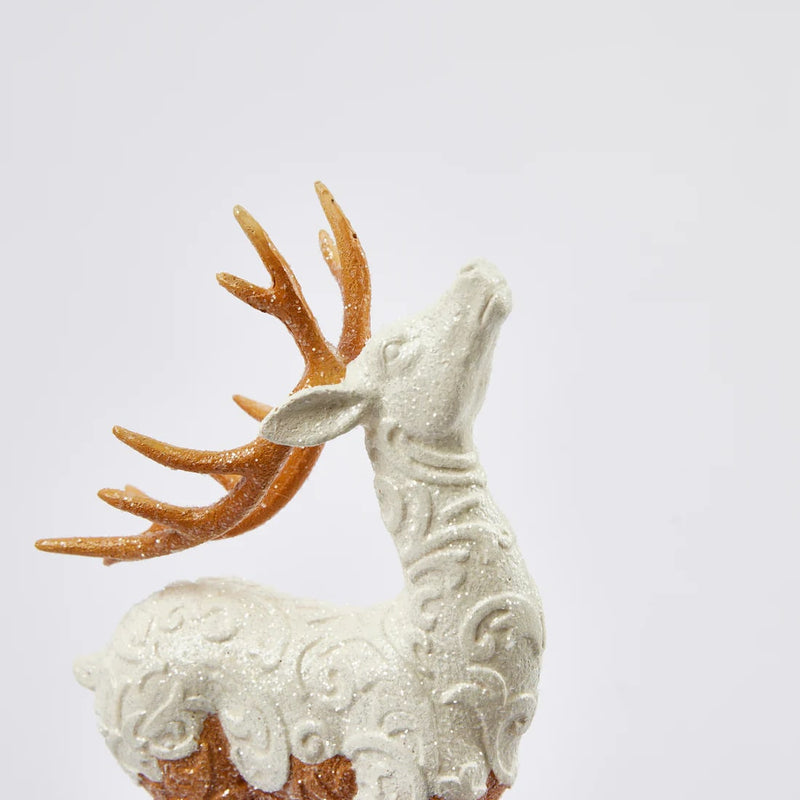 EDG Enzo De Gasperi Weihnachtsdeko Rentier Marzapane H 38 cm Haselnussbraun