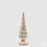 EDG Enzo De Gasperi Decoro Natale Cono Marzapane H 29 Cm D 9 Cm Hazelnut