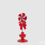 EDG Enzo De Gasperi Weihnachtsdekoration Bonbons-Buchsbaum H 43 Cm L 17 Cm L 17 Cm Weiß Rot