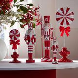 EDG Enzo De Gasperi Weihnachtsdekoration Bonbon Topiary H 71 Cm L 23 Cm L 26 Cm Weiß Rot