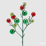 EDG Enzo De Gasperi Weihnachtsdekoration PalleMix Ast X 12 H 53 cm Grün Rot