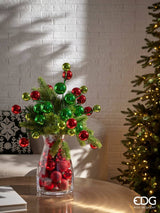 EDG Enzo De Gasperi Weihnachtsdekoration PalleMix Ast X 12 H 53 cm Grün Rot