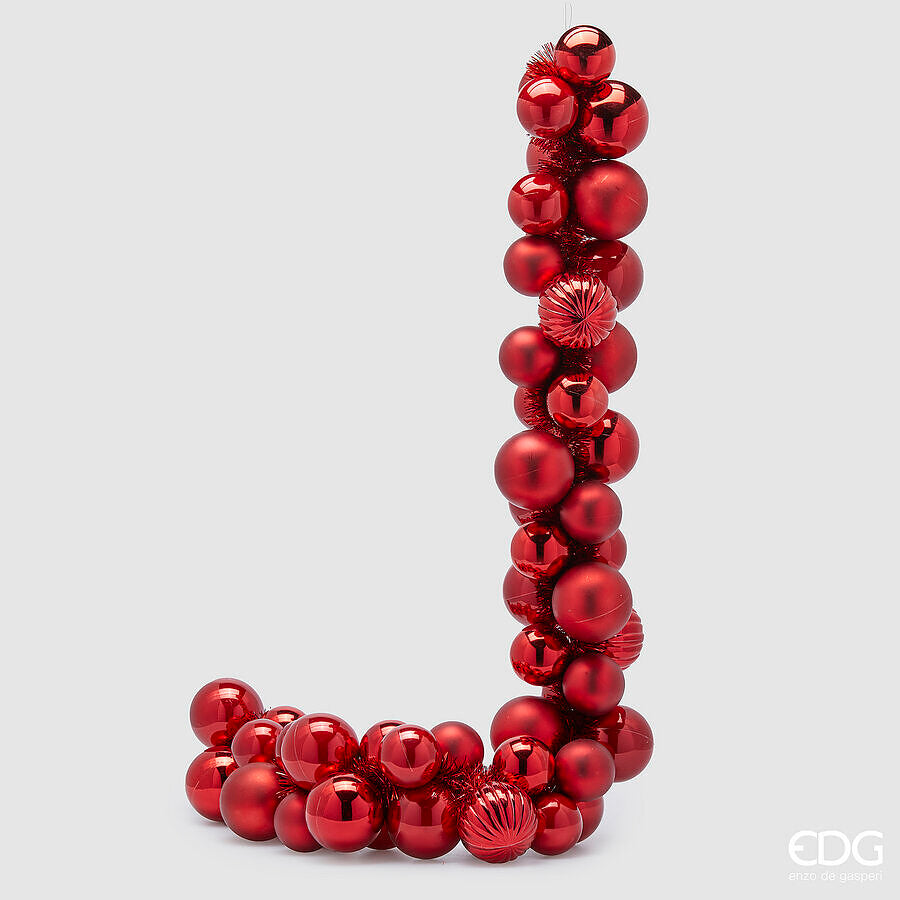 EDG Enzo De Gasperi Weihnachtsgirlande Kugelmix X 50 L 170 cm D 8 cm D 10 cm Rot