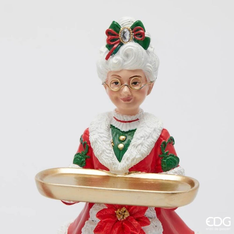 EDG Enzo De Gasperi Mamma Natale Decorativa Assortita H26 cm Verde Rosso 1 Pezzo – Decorazione Natalizia