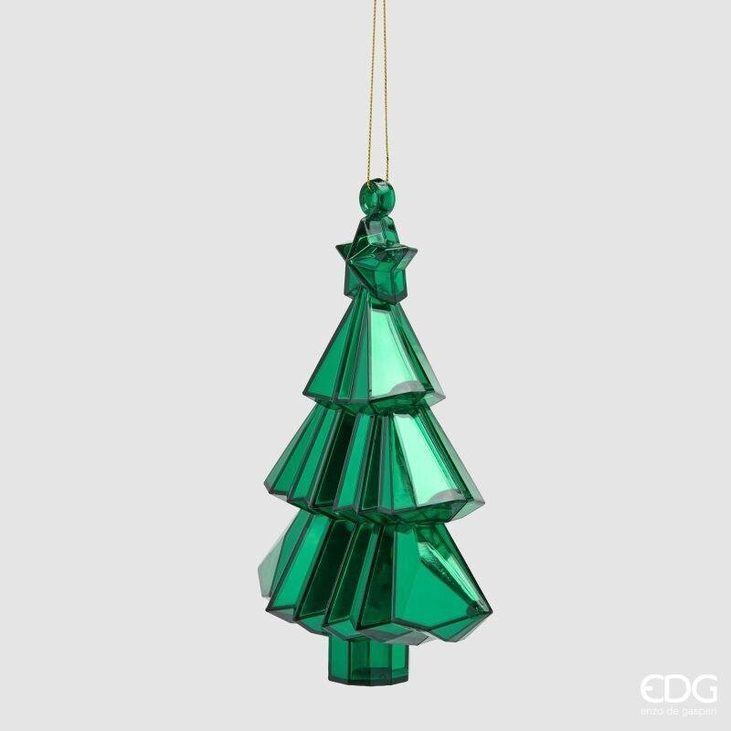 EDG Enzo De Gasperi Diamant-Dekoration Kiefer zum Aufhängen Grün 17x13x6 cm – Weihnachtsschmuck