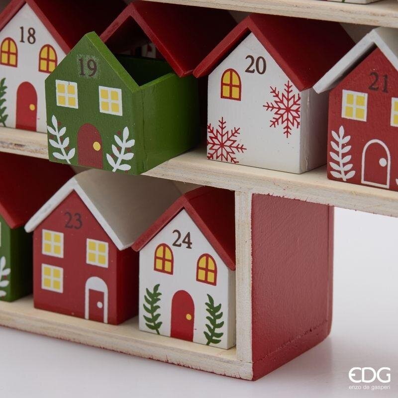 EDG Enzo De Gasperi Pino Avvento Natalizio H44,5 cm Bianco Rosso – Decorazione di Natale