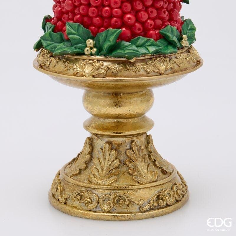 EDG Enzo De Gasperi Weihnachtskiefer mit Schleife H48 cm Grün Rot – Weihnachtsdekoration