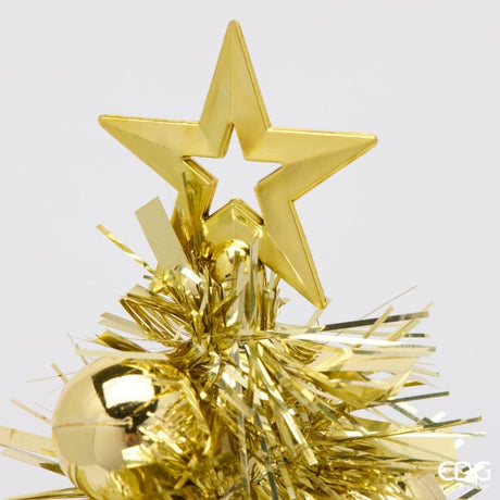 EDG Enzo De Gasperi Dekoration Kiefer mit goldenen Kugeln H50 Ø16 cm – Weihnachtsdekoration