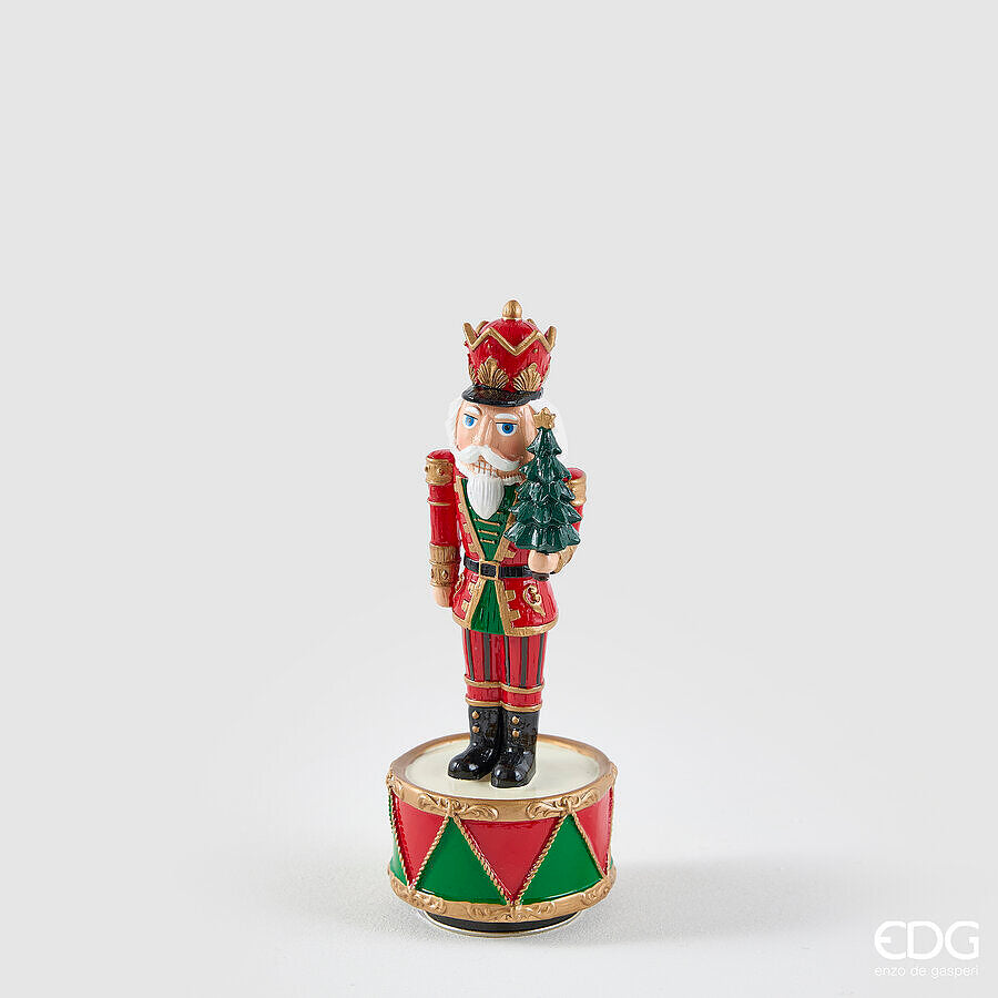 EDG Enzo De Gasperi Weihnachtskarussell Soldat H22 Ø8 cm Grün Rot – Weihnachtsdeko
