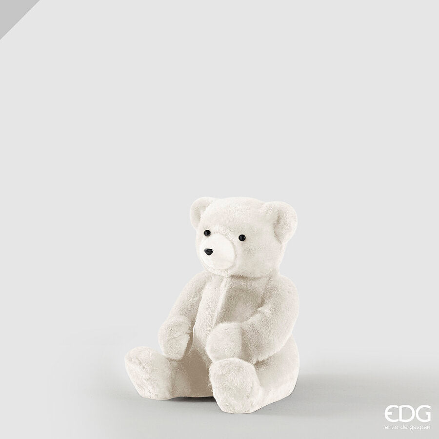 EDG Enzo De Gasperi Decoro Orsetto White 31x27xH36 cm – Decorazione di Natale