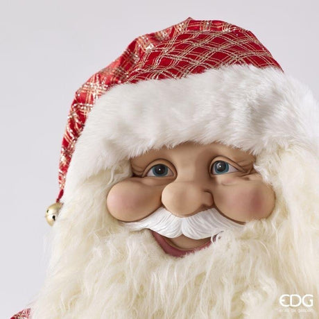 EDG Enzo De Gasperi Decoro Babbo Natale White Red H183 cm mit Musik und Bewegung – Weihnachtsdeko