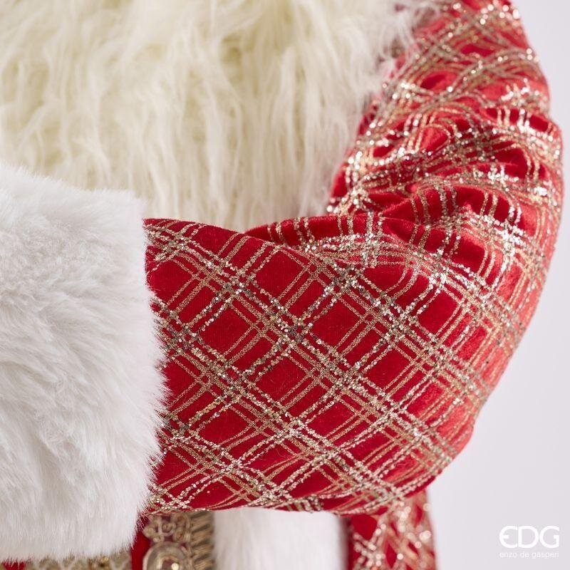 EDG Enzo De Gasperi Decoro Babbo Natale White Red H183 cm con Musica e Movimento – Decorazione Natalizia