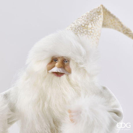 EDG Enzo De Gasperi Weihnachtsdeko Weihnachtsmann White Gold H31 cm – Weihnachtsdekoration