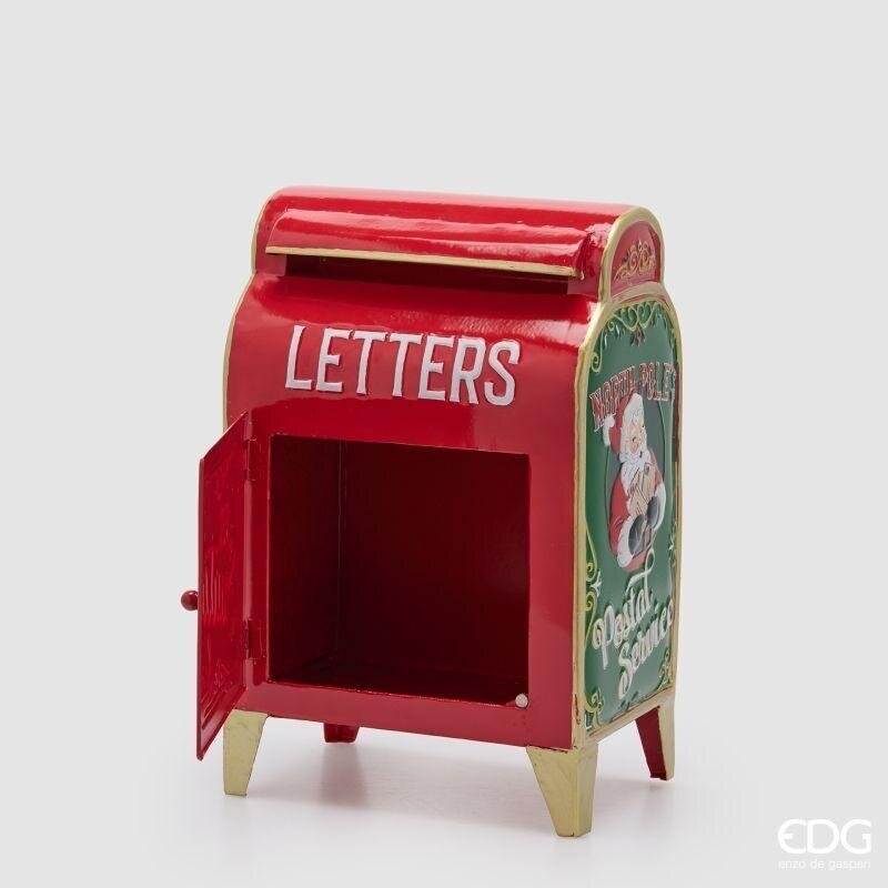 EDG Enzo De Gasperi Cassetta Postale Natalizia H37 cm Verde Rosso – Decorazione di Natale