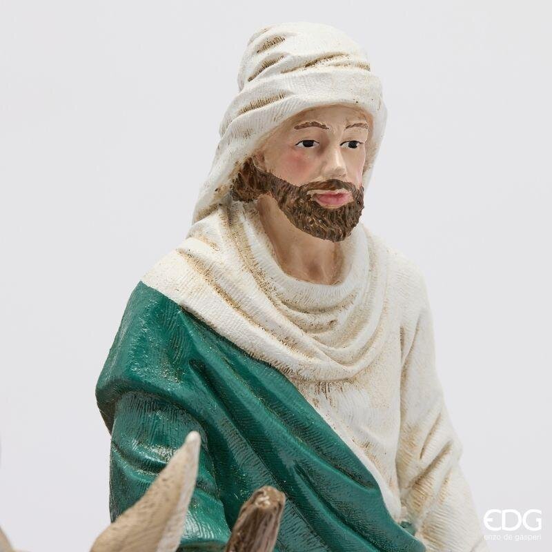 EDG Enzo De Gasperi Natività Natalizia H32x29x20 cm Verde Rosso – Decorazione di Natale