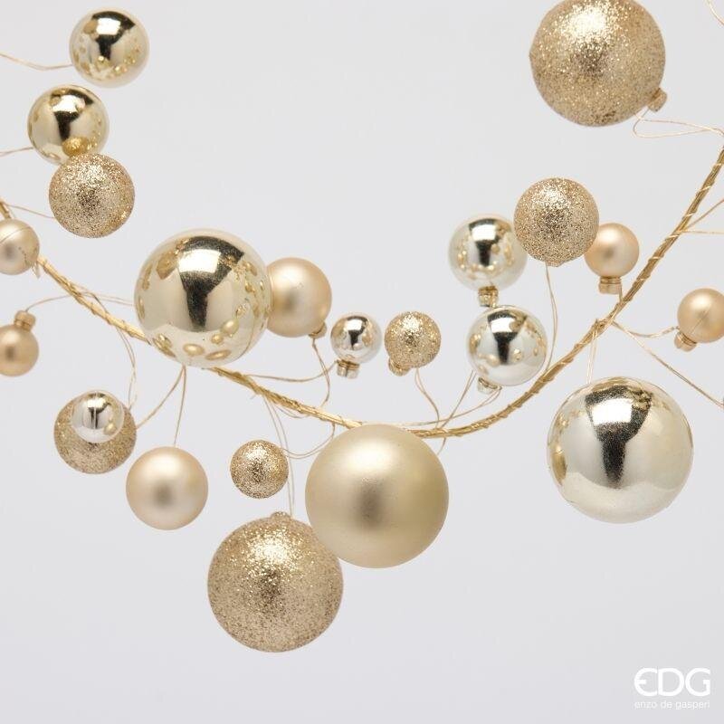 Enzo De Gasperi Festone Pallemix Champagne 180cm | Decorazioni Natale
