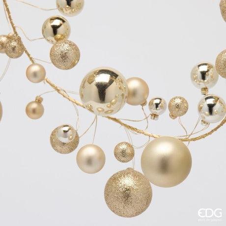 EDG Enzo De Gasperi Festone Pallemix Champagne 180cm | Weihnachtsdekoration