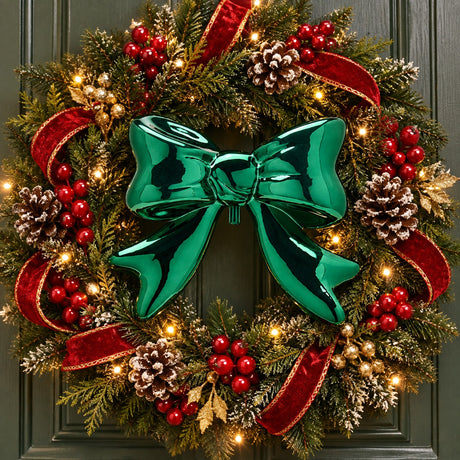 EDG Enzo De Gasperi Deko-Schleife Grün 63x23x6 cm – Weihnachtsdekoration