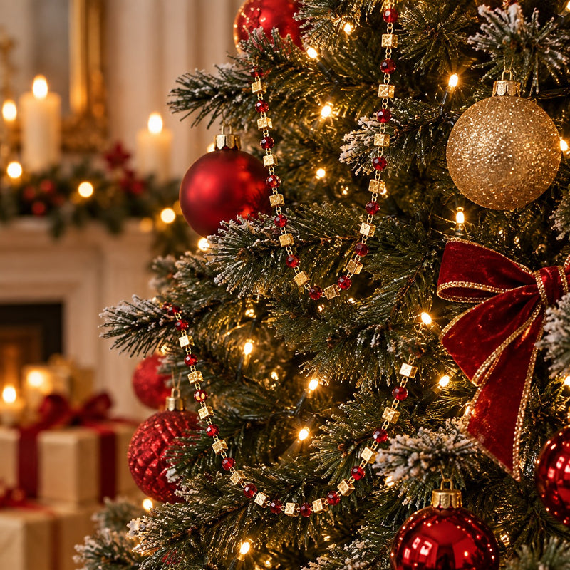 EDG Enzo De Gasperi Festone Gemme Rosso L160 cm – Decorazione di Natale