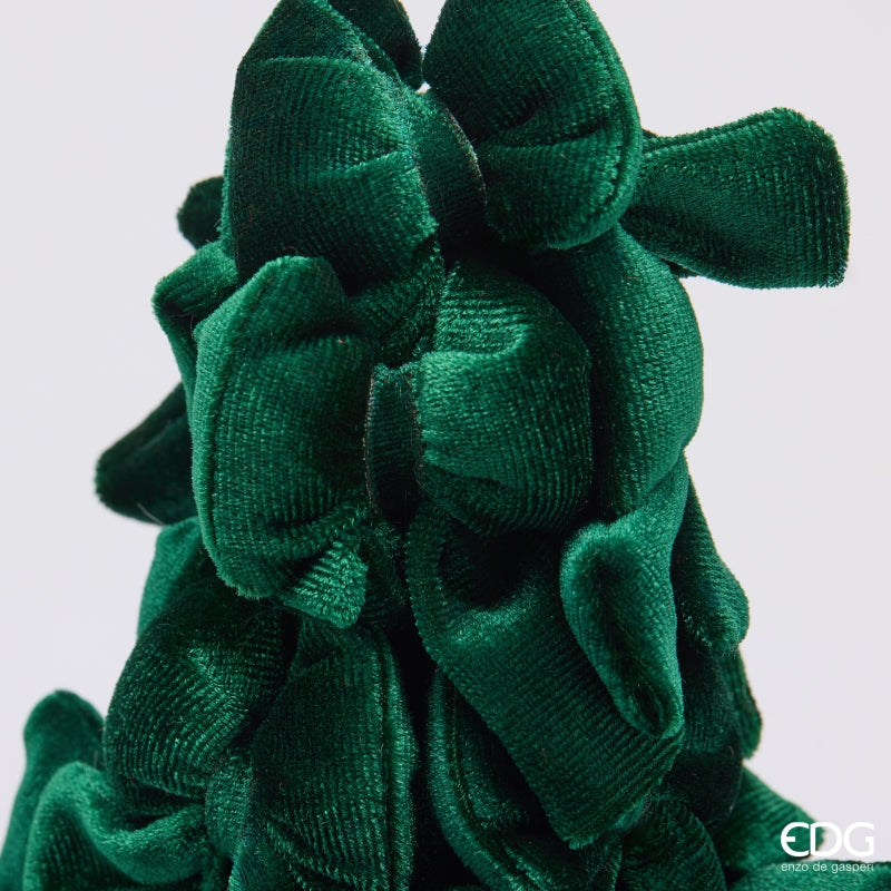 EDG Enzo De Gasperi Cono Natalizio con Fiocchi H33 Ø19 cm Verde – Decorazione di Natale