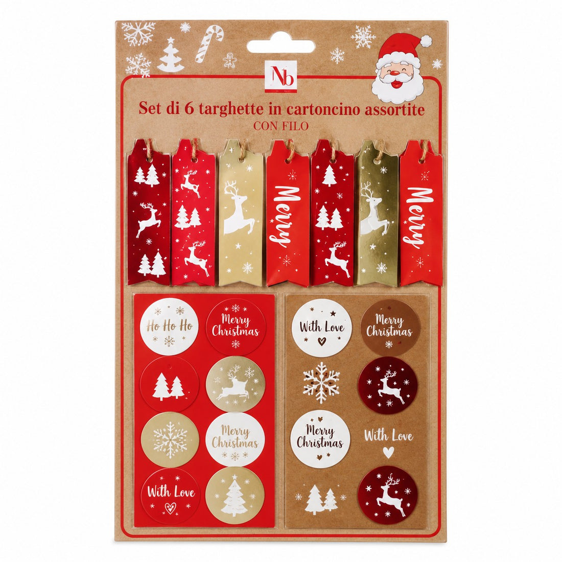 Ad Trend Kit Targhette Etichette di Natale 25x11 cm – Decorazione Natalizia