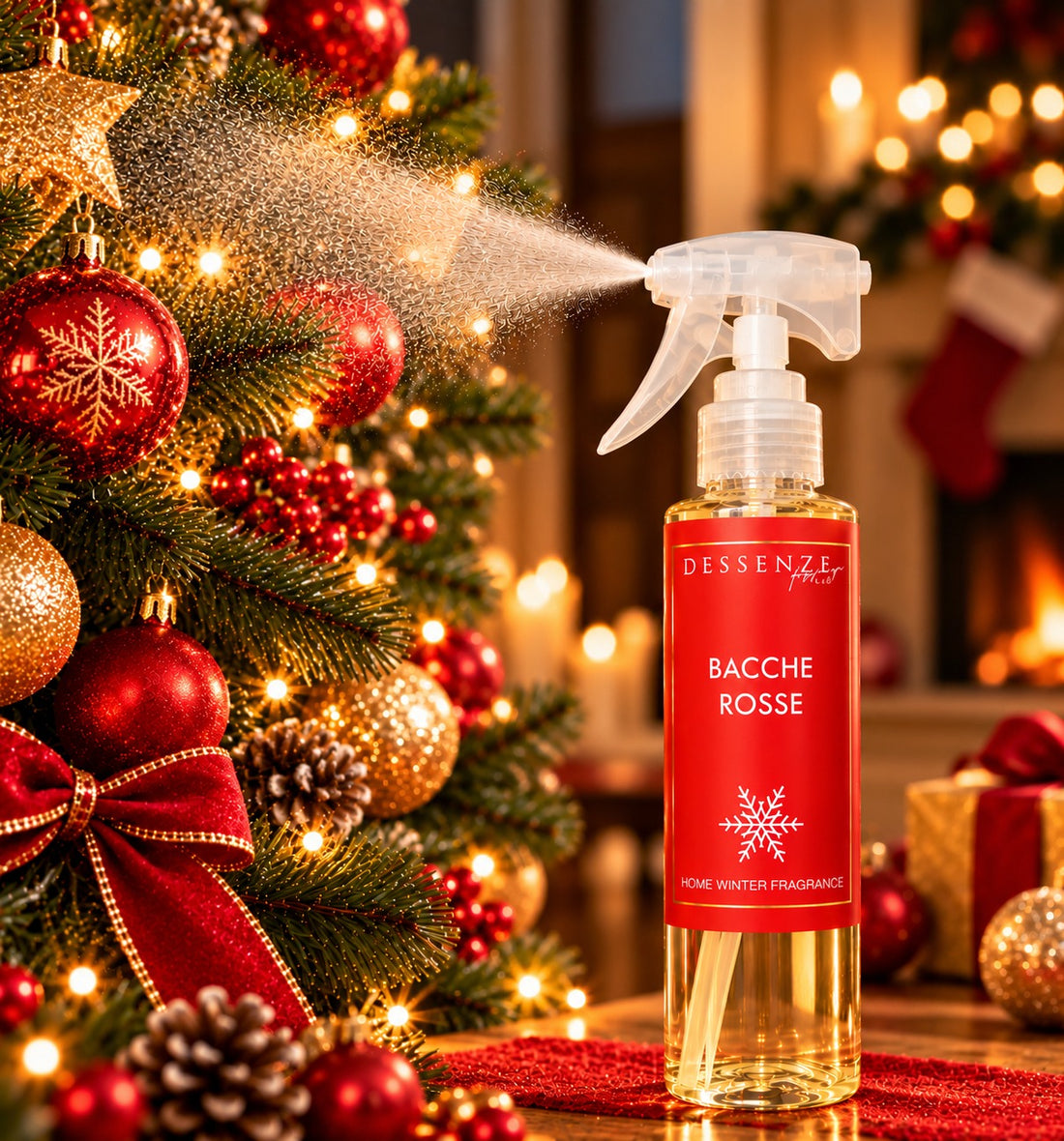 DESSENZE Duft für den Weihnachtsbaum Christmas Spray Rote Beeren 100 ml – Weihnachtlicher Duftspray