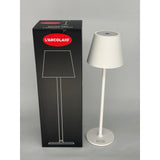 L'Arcolaio LED-Lampe Touch Wiederaufladbar H 38 cm 10 x 10 cm IP54 Round Pro Weiß