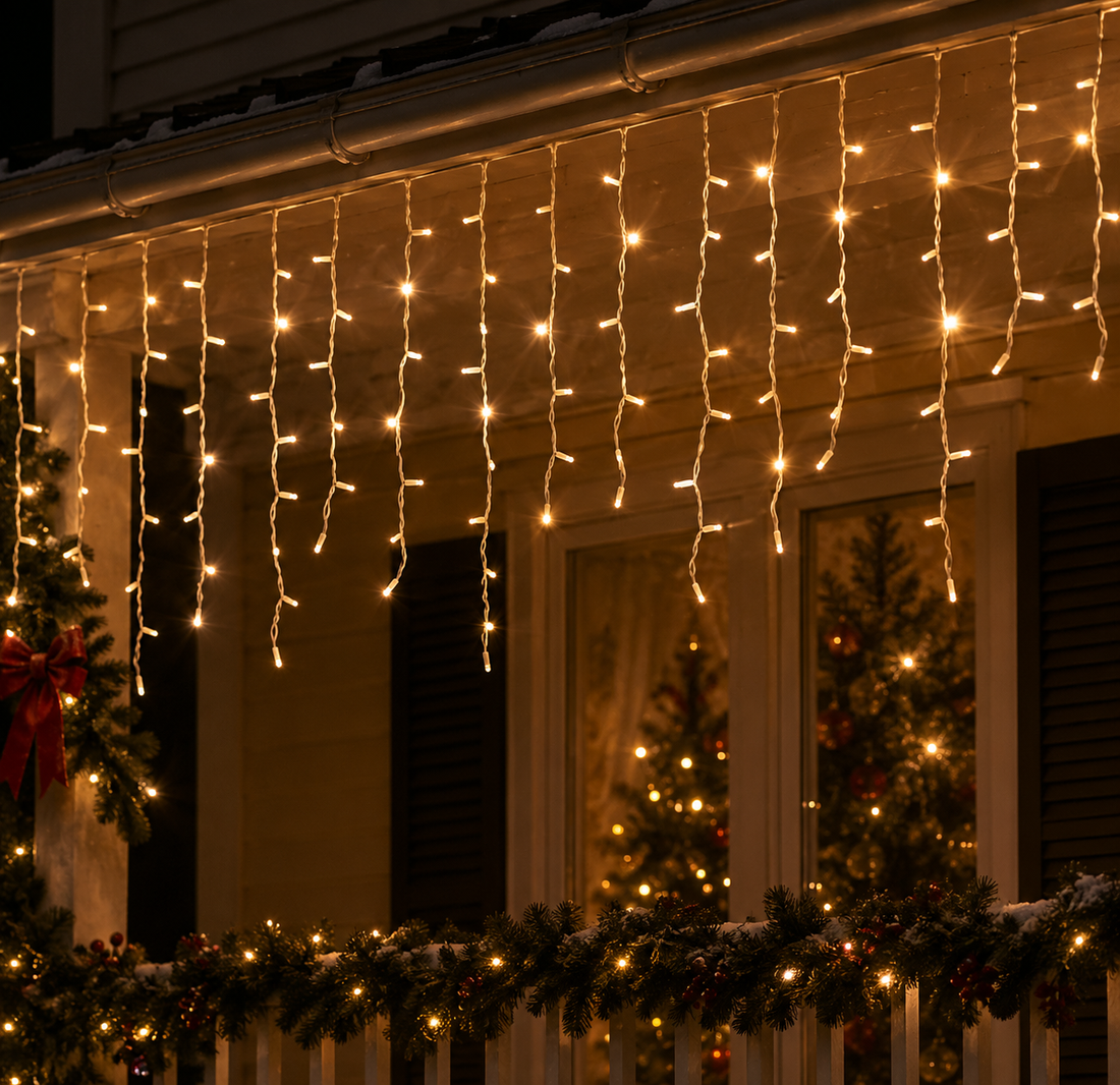 Lotti Girlande Natale Ice Light 228 Maxiled D 7 Mm H 90 Cm L 3 M + 1,5 M Cavo Bianco