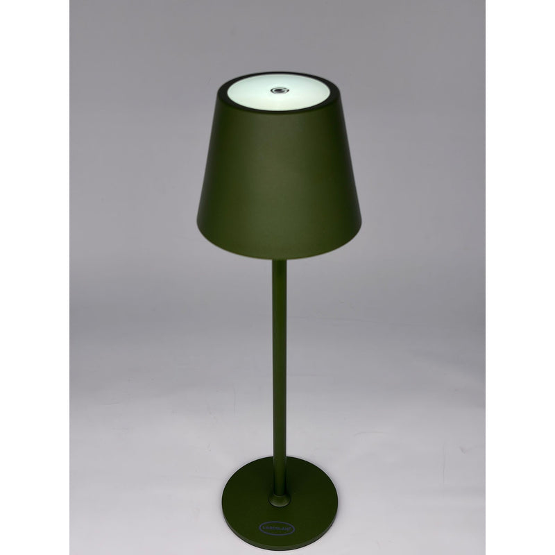 L'Arcolaio LED-Leuchte Touch Aufladbar H 38 cm 10 x 10 cm IP54 Round Pro Olive