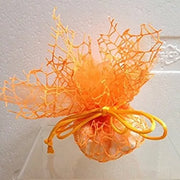 Süßigkeitentüten Hochzeitsfavoren Tüllnetz rund mit Tüll Orange - 25 STÜCK ANGEBOT