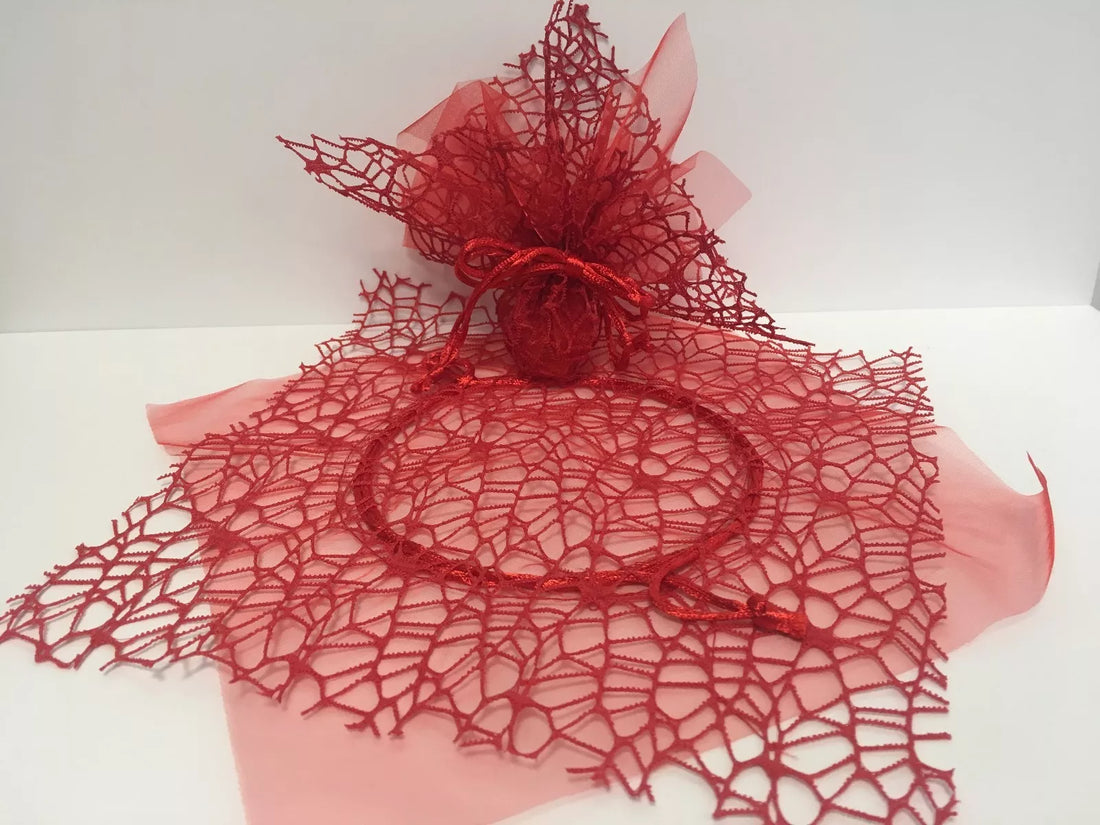 star import italy sacchetti portaconfetti bomboniere velo rete tondo con tulle rosso 25 pz ean 8051040928085