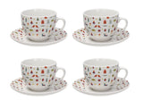 tognana tognana servizio natale 4 tazze cappuccino con piattino atollo candy bianco rosso ean 8056444339529