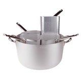 AGNELLI Casseruola D 36 cm con 4 Colapasta a Spicchio – Pentola Multifunzione per Pasta e Verdure